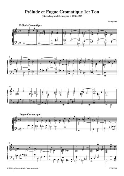 DL: Anonymus: Prelude et Fugue Cromatique 1er Ton aus: Livre