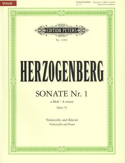 H. von Herzogenberg et al.: Sonate für Violoncello und Klavier Nr. 1 a-Moll op. 52
