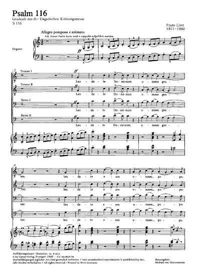 F. Liszt: Der 116. Psalm C-Dur S 156