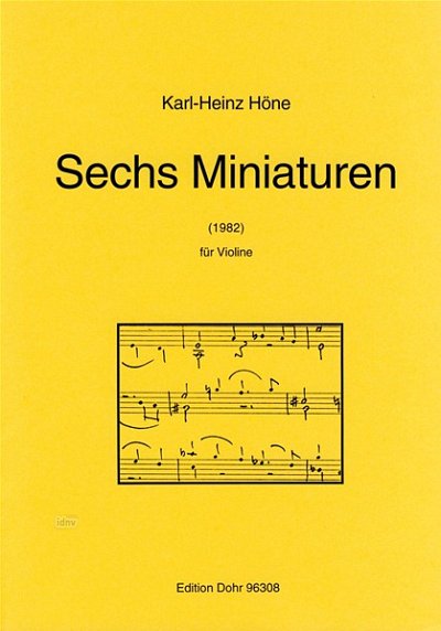 K. Höne: Sechs Miniaturen, Viol (Sppa)