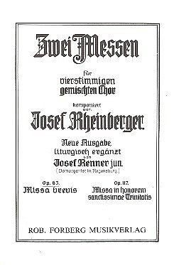 J. Rheinberger: Missa brevis op. 83, Ch (Bu)