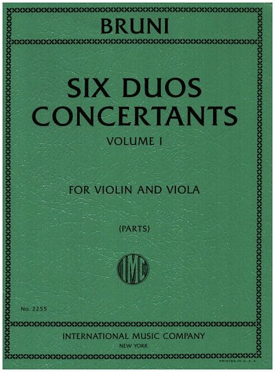 A.B. Bruni: 6 Duos concertants op. 10, VlVla (St)
