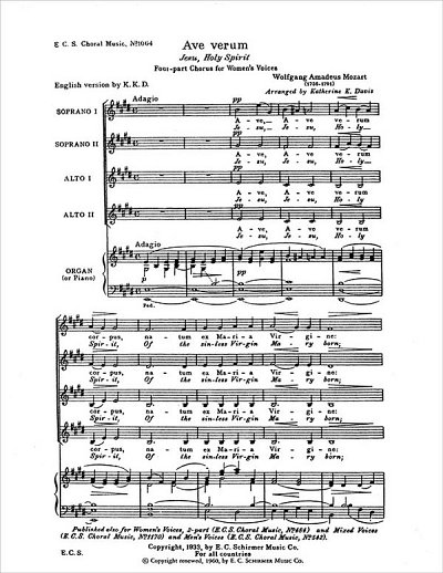 W.A. Mozart: Ave verum Corpus, K618