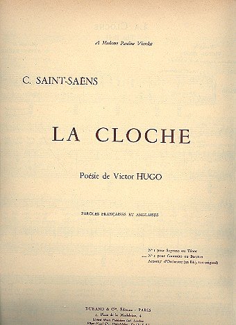 C. Saint-Saëns: La Cloche, GesKlav