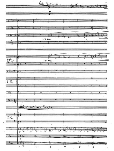 M. Butting: Symphonie Nr. 1 op. 21, Sinfo (Part.)
