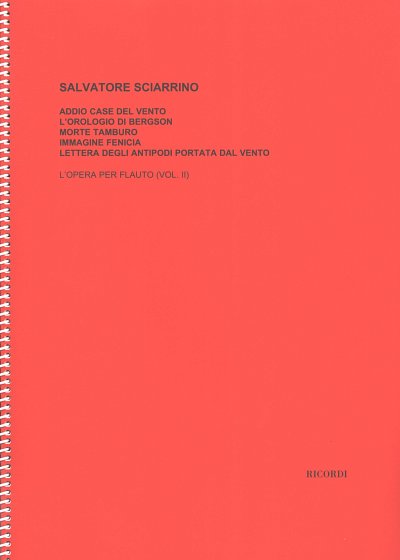 S. Sciarrino: L'Opera per flauto vol.2, Fl (Part.)
