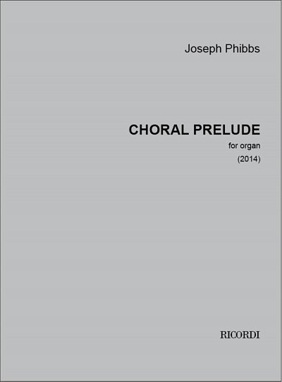 J. Phibbs: Choral prelude, Org