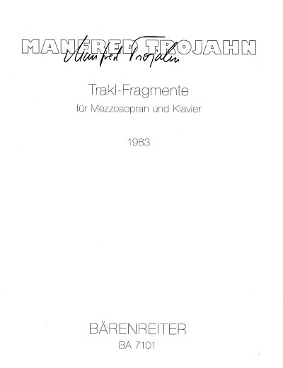 AQ: M. Trojahn: Trakl Fragmente (1983/84) (B-Ware)