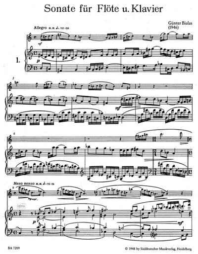 G. Bialas: Sonate für Flöte und Klavier, FlKlav (SppaSti)