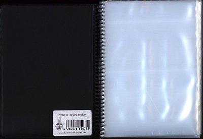 STAR Marschnotenmappe 12,4x17,8cm hoch 20 Taschen schwarz