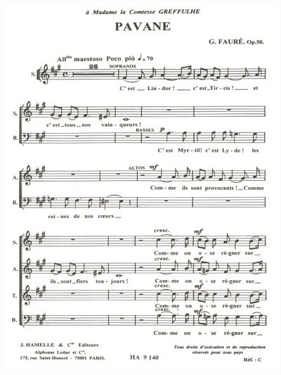 G. Fauré: Pavane Op.50, GchKlav (Chpa)