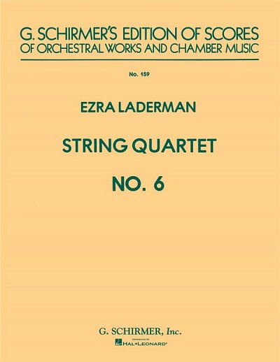 E. Laderman: String Quartet No. 6, 2VlVaVc (Part.)
