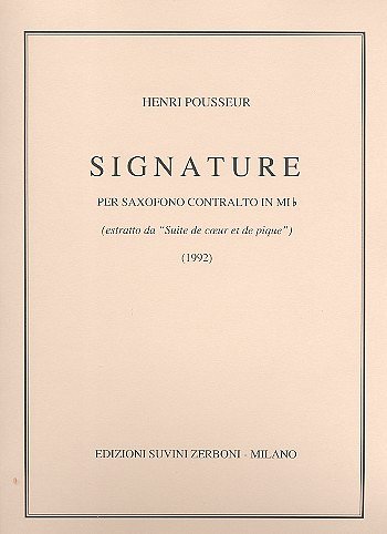H. Pousseur: Signature, Asax (Part.)