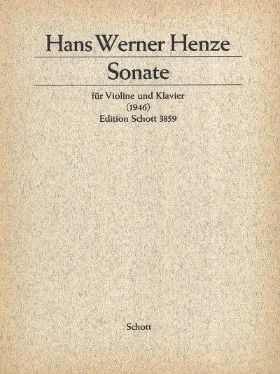 H.W. Henze: Sonate , VlKlav