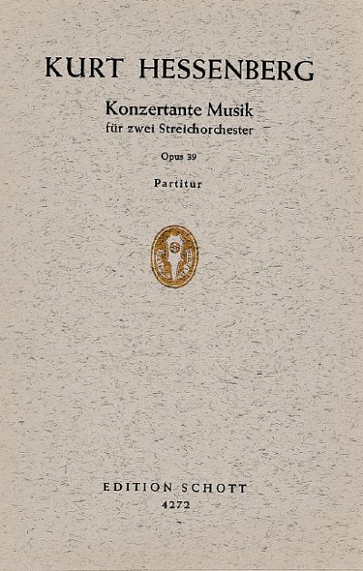 K. Hessenberg: Konzertante Musik op. 39 , 2Stro (Stp)