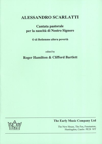 A. Scarlatti: Cantata pastorale, GesS2VlVaBc (Part.)