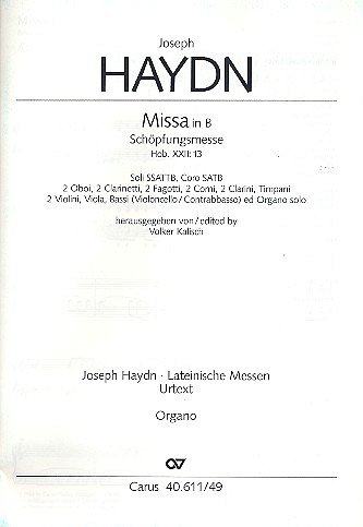 J. Haydn: Missa solemnis in B, GesGchOrchOr (Org)