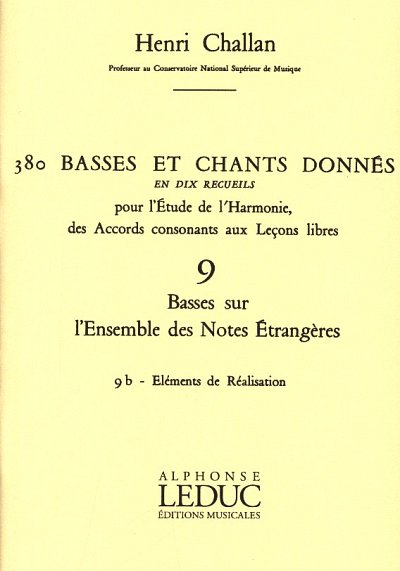 H. Challan: 380 Basses et Chants Donnés Vol. 9B, Ges (Bu)
