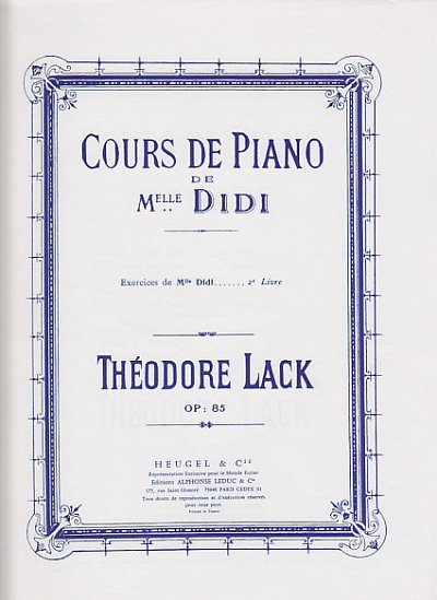 Cours de Piano de Mlle Didi Exercices vol. 2 Piano, Klav