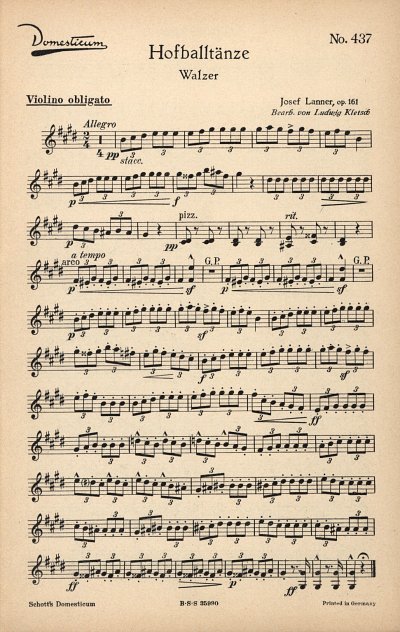 J. Lanner: Hofballtänze op. 161 , Salono