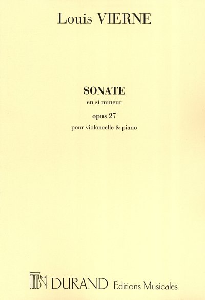 L. Vierne: Sonate Violoncelle-Piano, VcKlav (Part.)