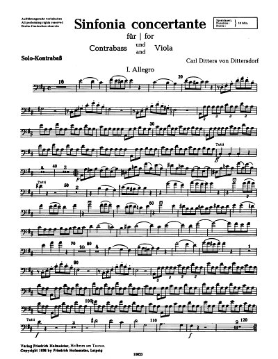 C. Ditters von Dittersdorf: Sinfonia concertante D-Dur für