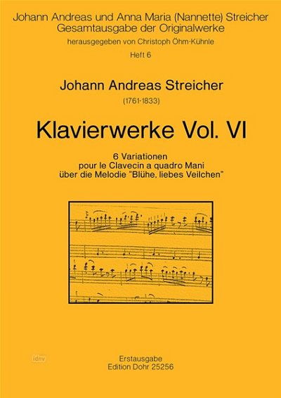 J.A. Streicher: Klavierwerke Vol. 6, Klav4m (Part.)