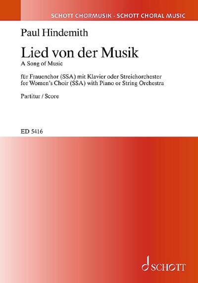 DL: P. Hindemith: Lied von der Musik (Part.)