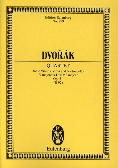 A. Dvořák: Quartet Eb major op. 51 B 92