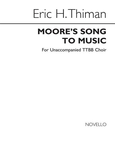E. Thiman: Moore'S Song To Music, Mch4Klav (Chpa)