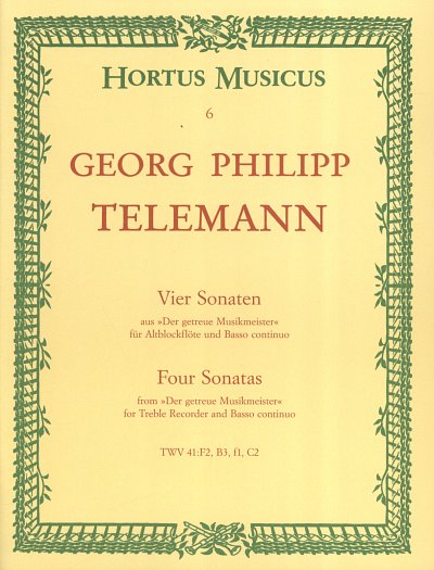 G.P. Telemann: Vier Sonaten, ABlfBc (Pa+St)