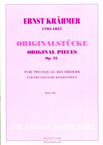E. Krähmer: Originalstücke op. 25, 2Bfl (Sppa)