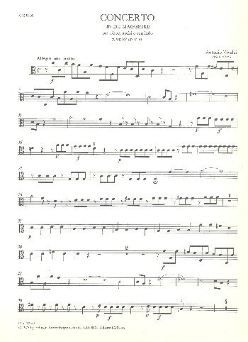 A. Vivaldi: Concerto C-Dur Pv 41 F 7/6, ObStrBc (Vla)