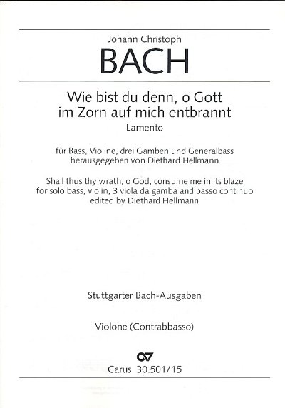J.C. Bach: Wie bist du denn, o Gott in Zorn auf mich entbrannt