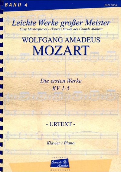 W.A. Mozart: Die Ersten Werke Kv 1-5, Klav