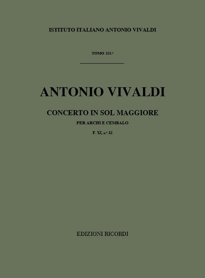 Concerto Per Archi E B.C.: In Sol Rv 145 (Part.)