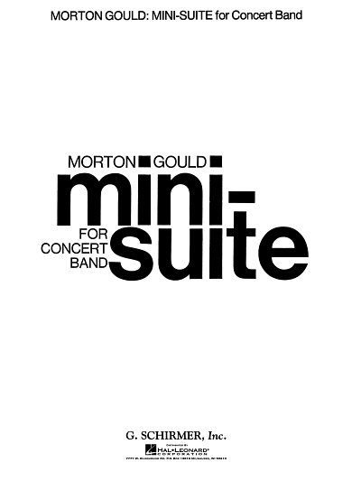 M. Gould: Mini Suite, Blaso (Pa+St)