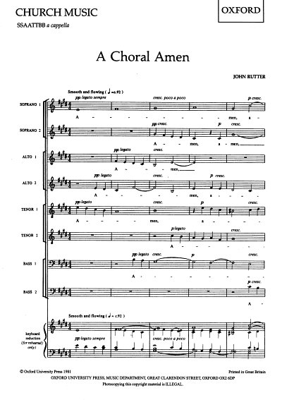 J. Rutter: Three Chorals Amens, GCh8 (Chpa)