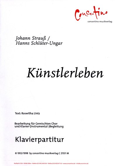 J. Strauß (Sohn): Künstlerleben op. 316, GchKlav (Klavbegl)