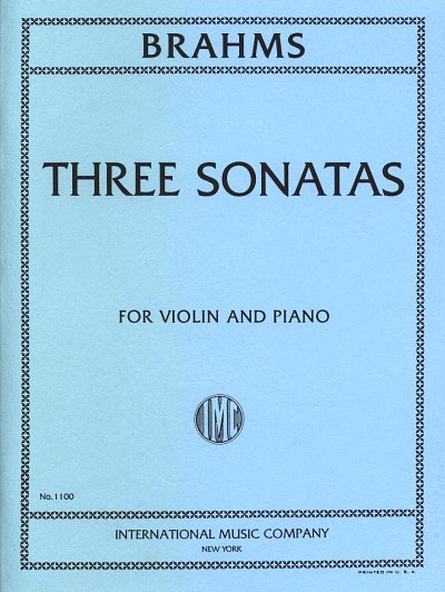 J. Brahms: Sonate Op. 78, 100, 108 (Origi, VlKlav (KlavpaSt)