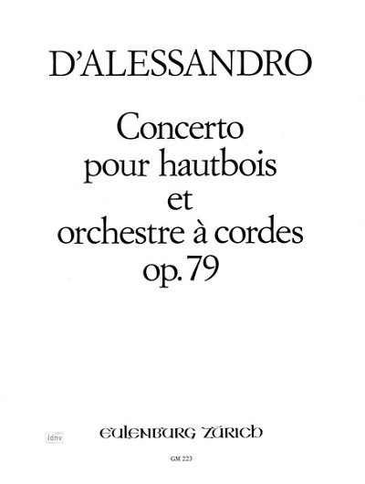 R. d'Alessandro: Konzert für Oboe op. 79, ObKlav (KASt)