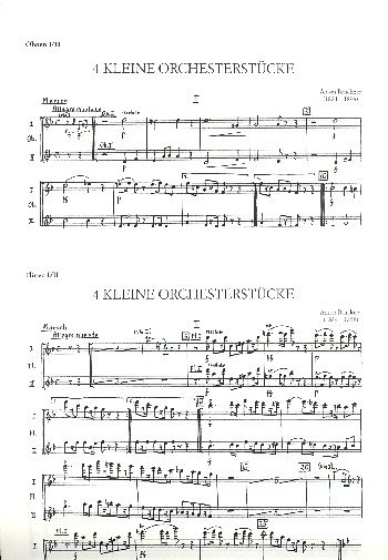 A. Bruckner: 4 kleine Orchesterstücke, Sinfo (HARM)