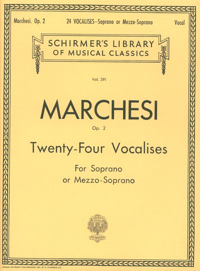 M. Marchesi: 24 Vocalises, Op. 2, GesHKlav