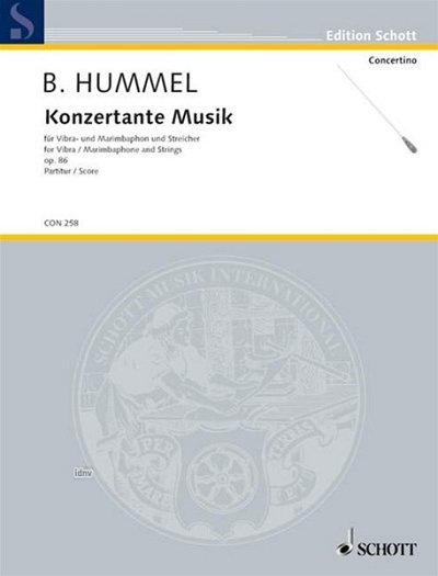 B. Hummel: Konzertante Musik op. 86  (Part.)