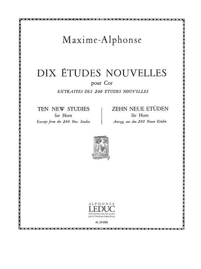 AQ: Maxime-Alphonse: 10 Etudes nouvelles, Hrn (Part (B-Ware)
