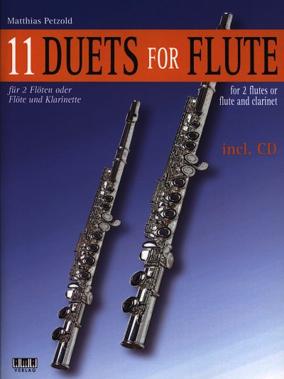 M. Petzold: 11 Duets for Flute, 2Fl(FlKlar) (+CD)