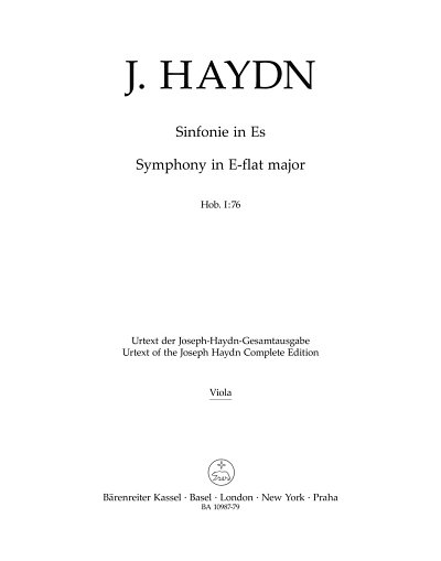 J. Haydn: Sinfonie Es-Dur Hob. I:76, Sinfo (Vla)