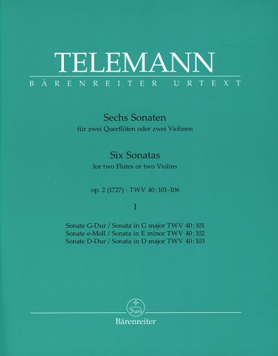 G.P. Telemann: Sechs Sonaten op. 2 TWV 40:101, 2Fl/Vl (Sppa)