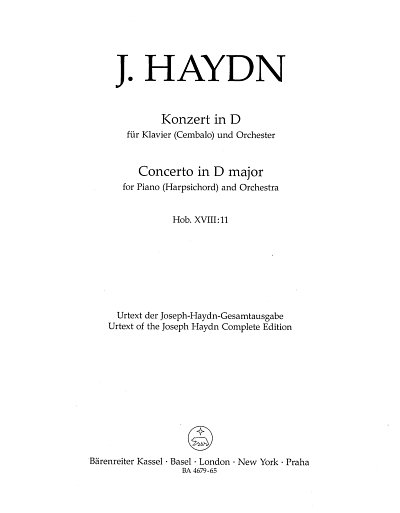 J. Haydn: Klavierkonzert D-Dur Hob. XVIII:11