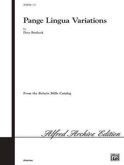 D. Brubeck: Pange Lingua Variations, GchKlav (Part.)